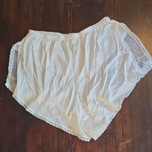 Vintage Ashley Taylor Tap Shorts Panties White Lace Trim Small Antron III Nylon
